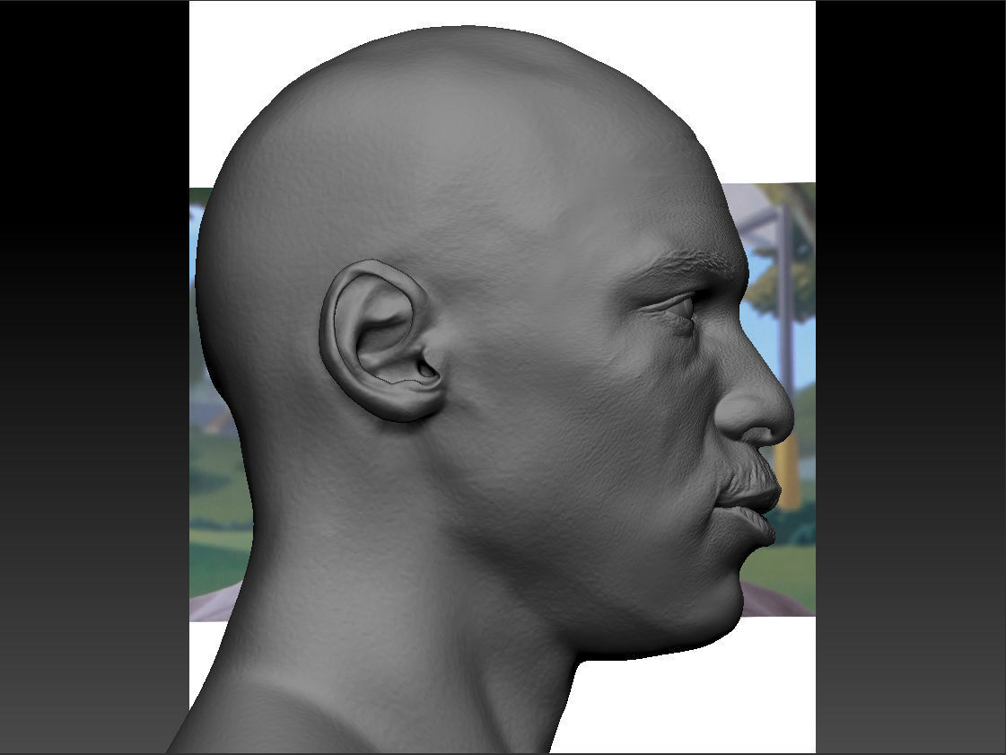 Michael Jordan 3d bust - 2 versions 3D print model_16