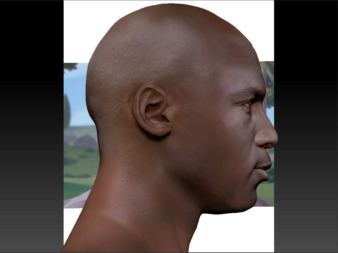 Michael Jordan 3d bust - 2 versions 3D print model_23