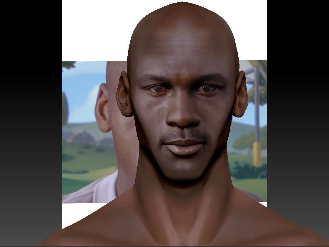 Michael Jordan 3d bust - 2 versions 3D print model_26