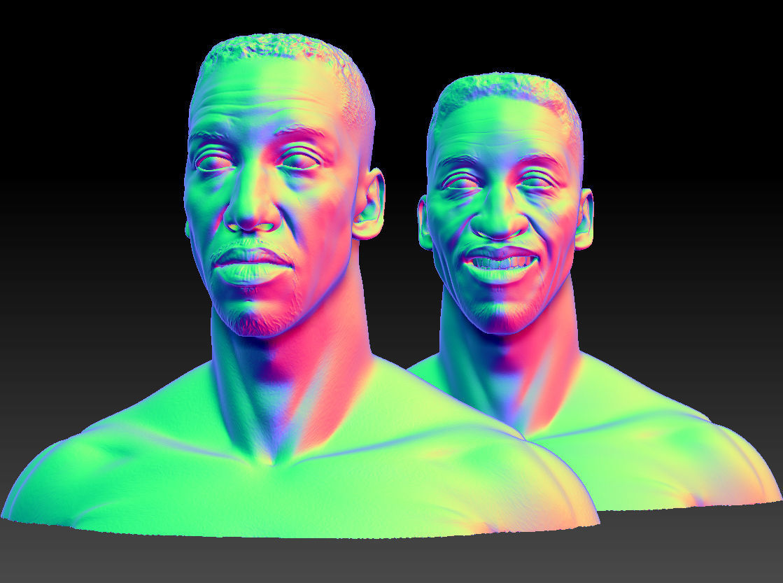 Scottie Pippen NBA 2 busts 3D print model_5