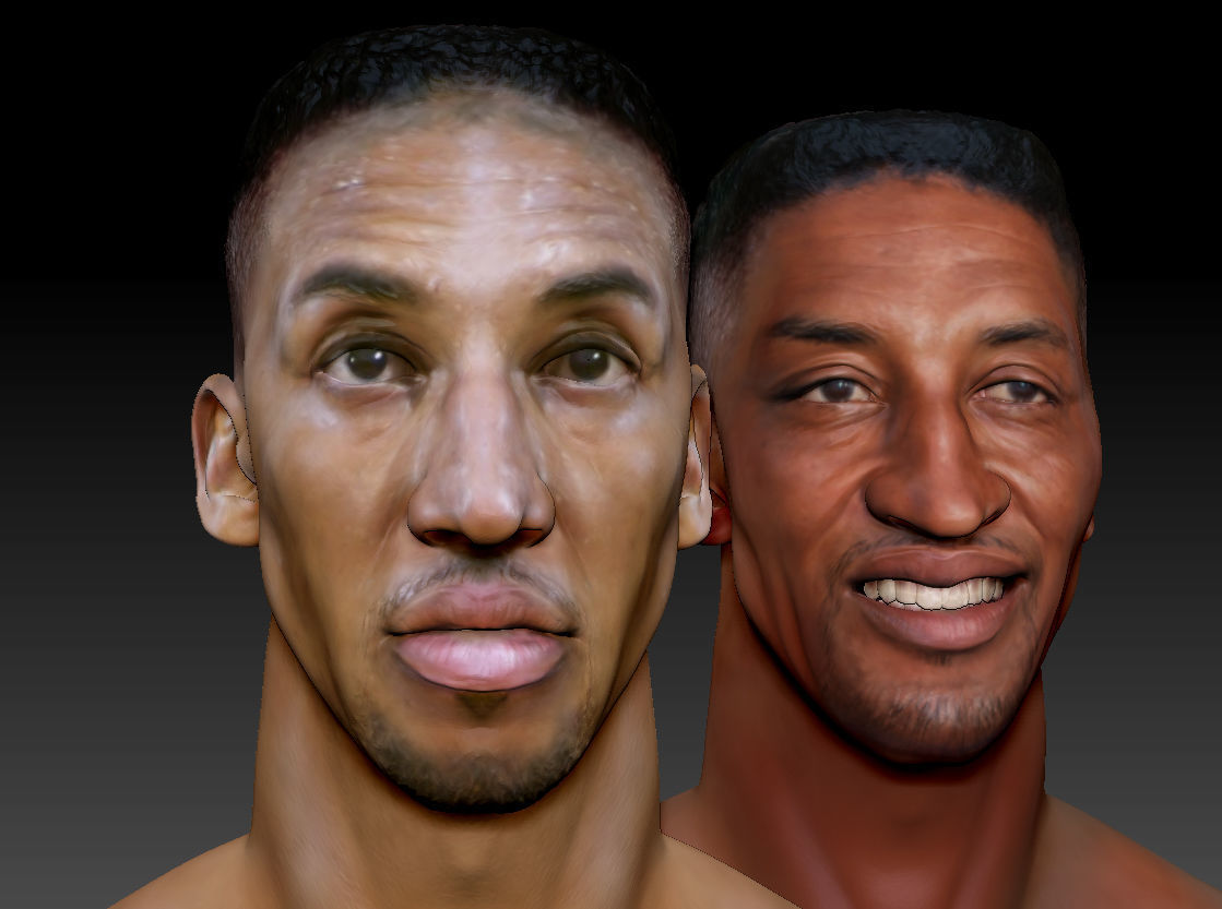 Scottie Pippen NBA 2 busts 3D print model_0