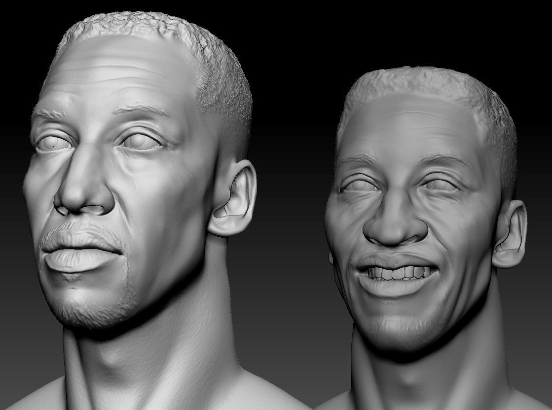 Scottie Pippen NBA 2 busts 3D print model_4