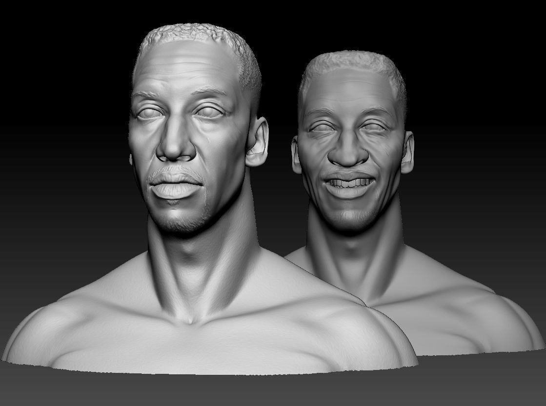 Scottie Pippen NBA 2 busts 3D print model_2