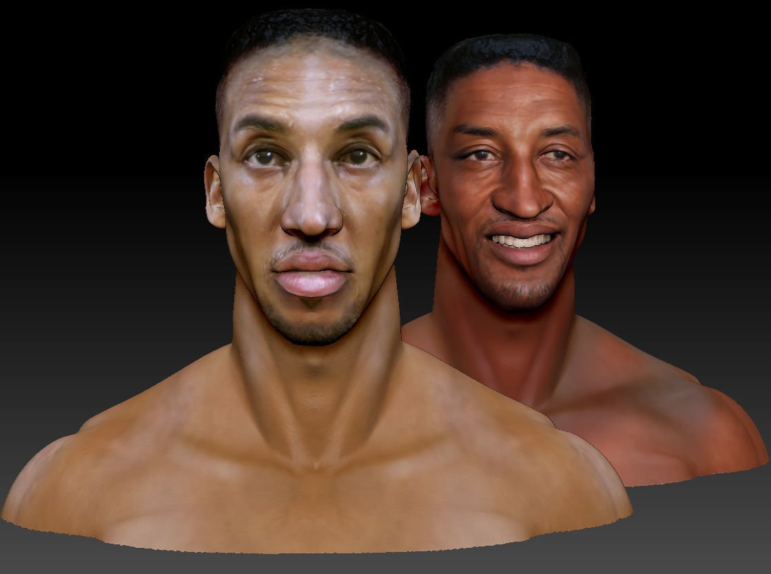 Scottie Pippen NBA 2 busts 3D print model_15