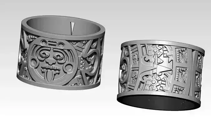 Mayan Aztec Ring Jewel