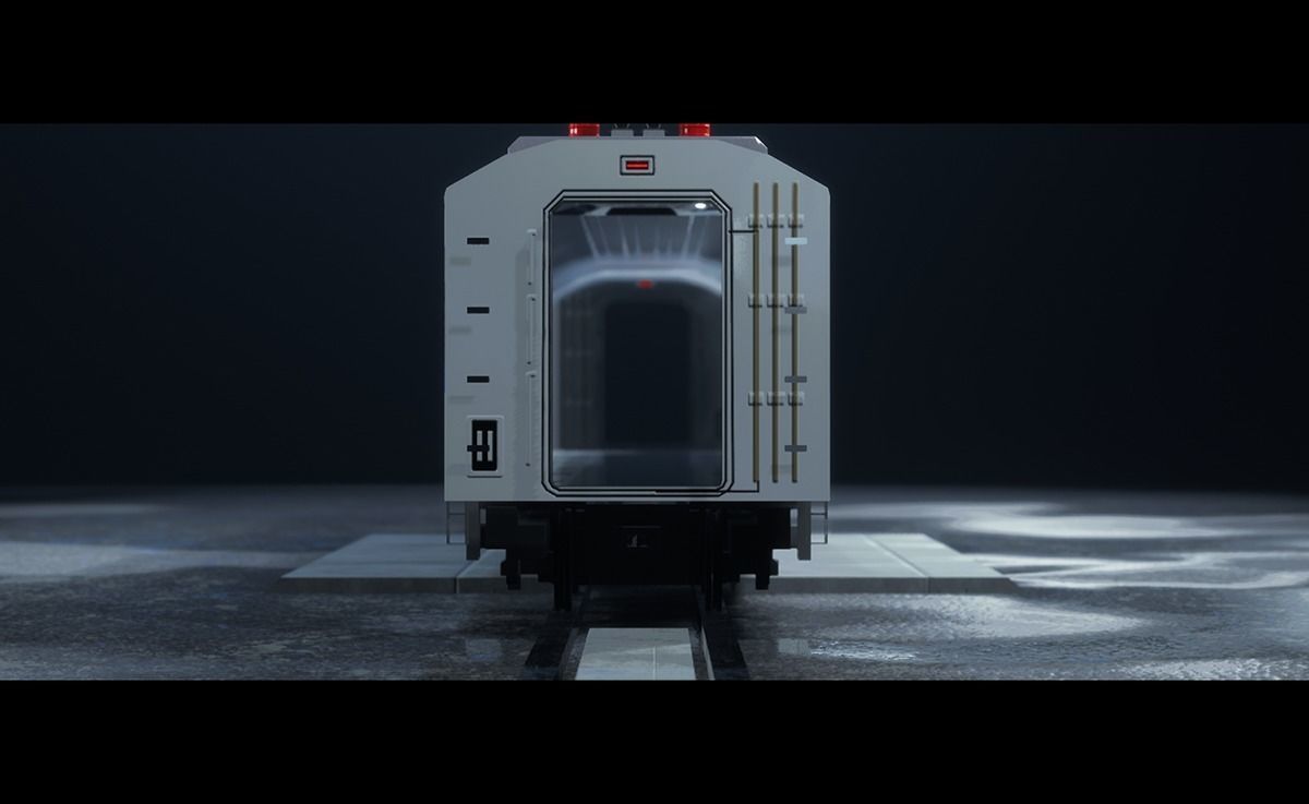 MRT Jakarta Train 3D Model AR VR Games Ready Low-poly 3D model_10
