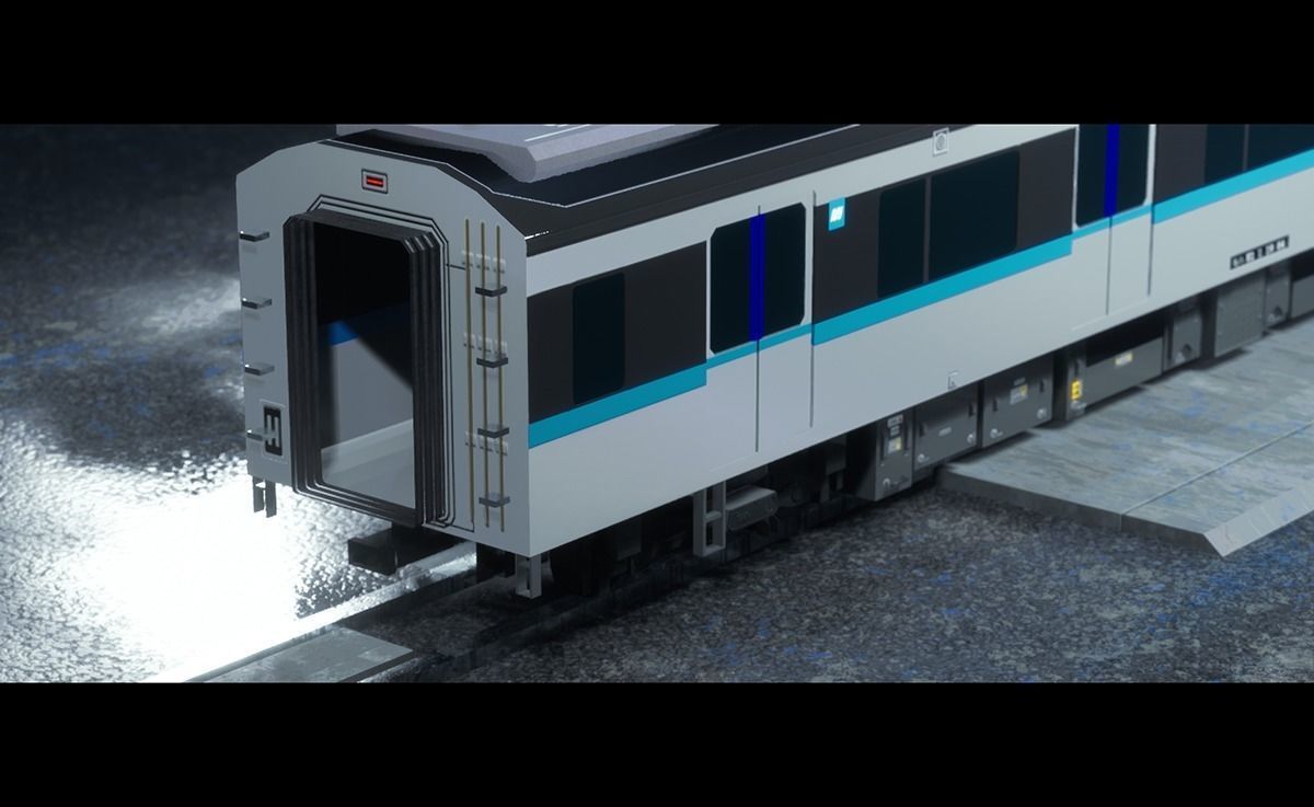 MRT Jakarta Train 3D Model AR VR Games Ready Low-poly 3D model_7