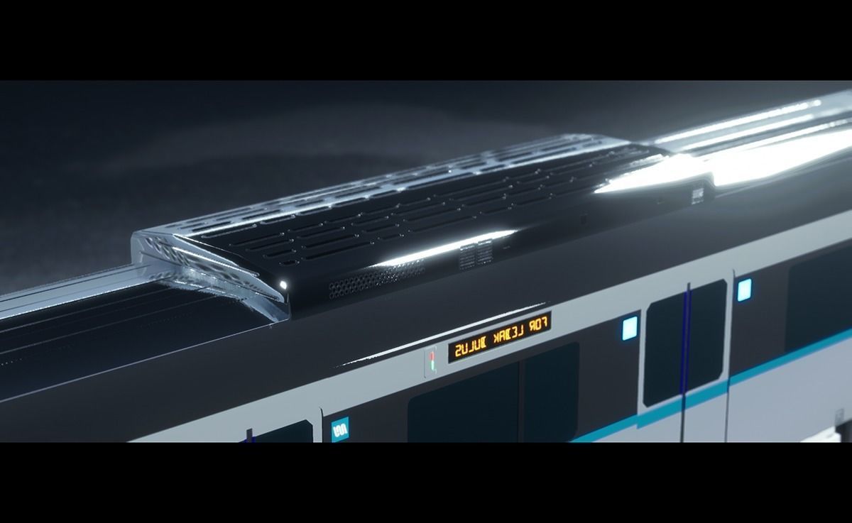MRT Jakarta Train 3D Model AR VR Games Ready Low-poly 3D model_14