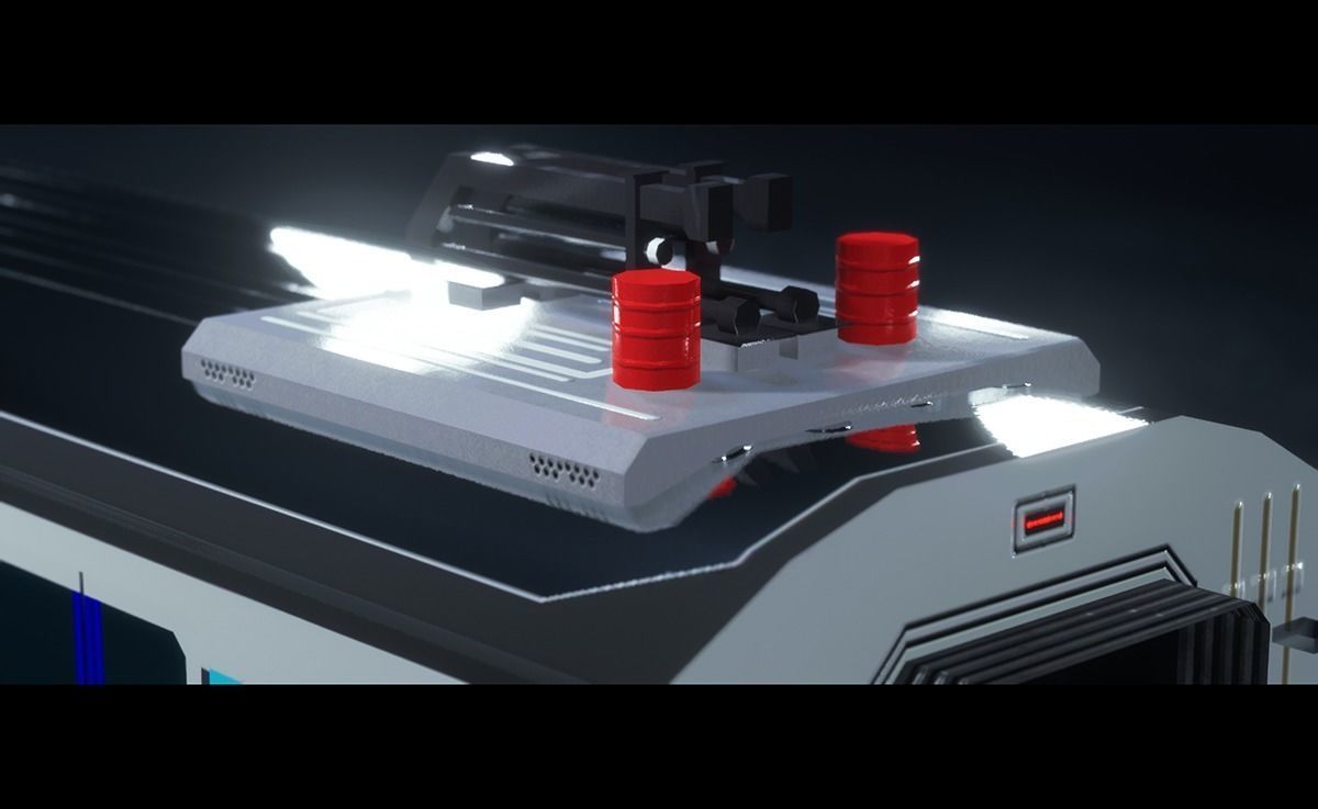 MRT Jakarta Train 3D Model AR VR Games Ready Low-poly 3D model_9