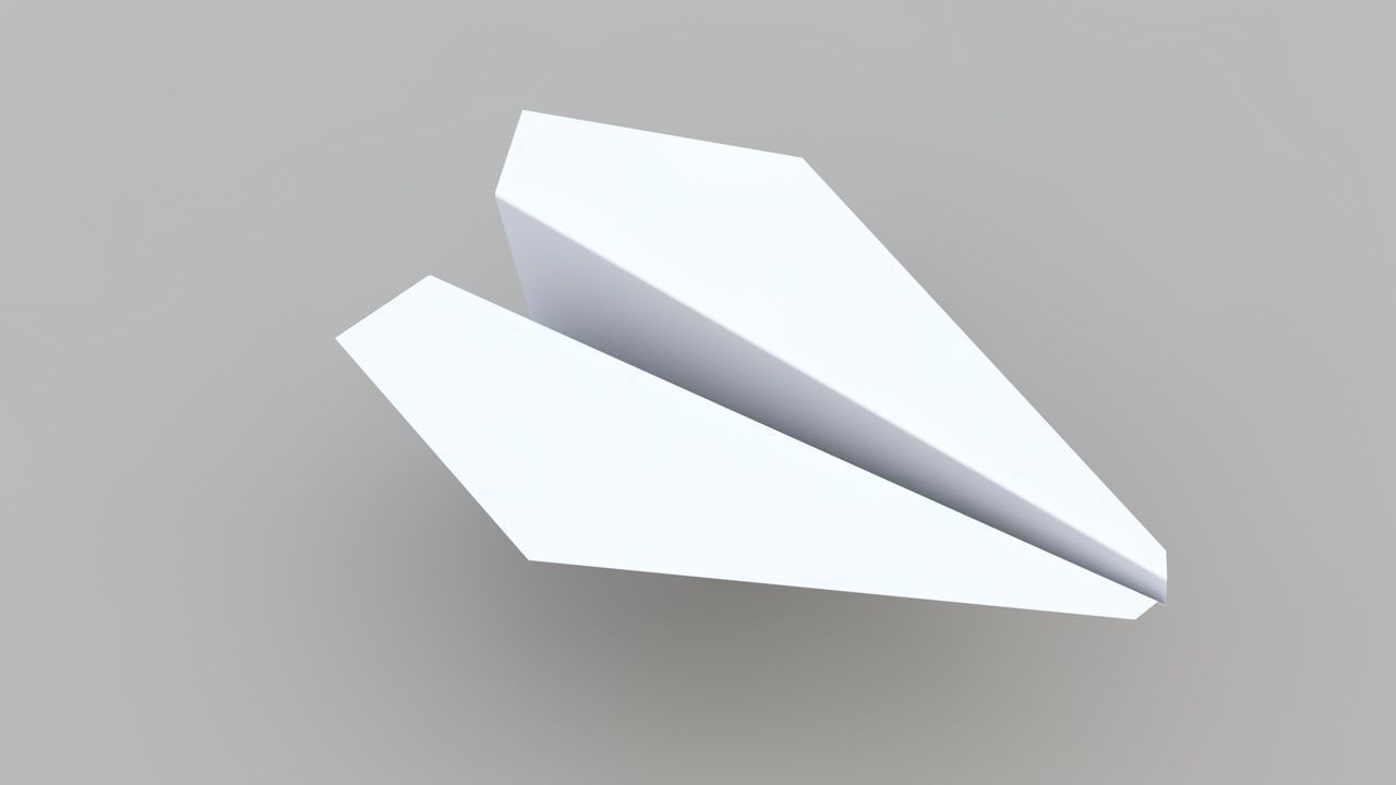 Paper Plane 3D model_2