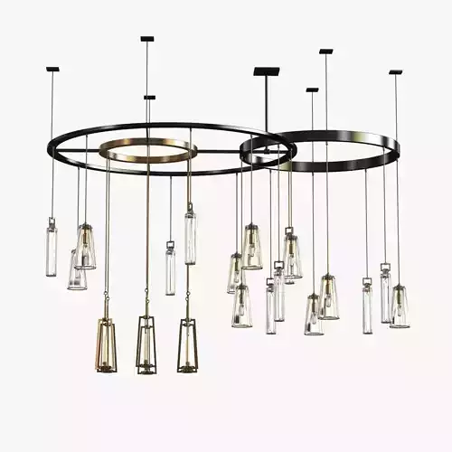Holly Hunt CLOCK CHANDELIER 3D model