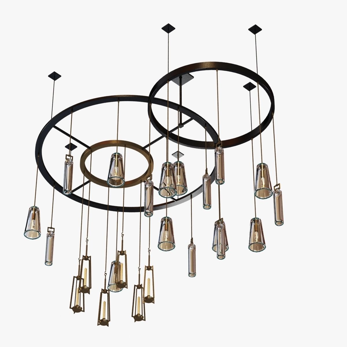 Holly Hunt CLOCK CHANDELIER 3D model_4