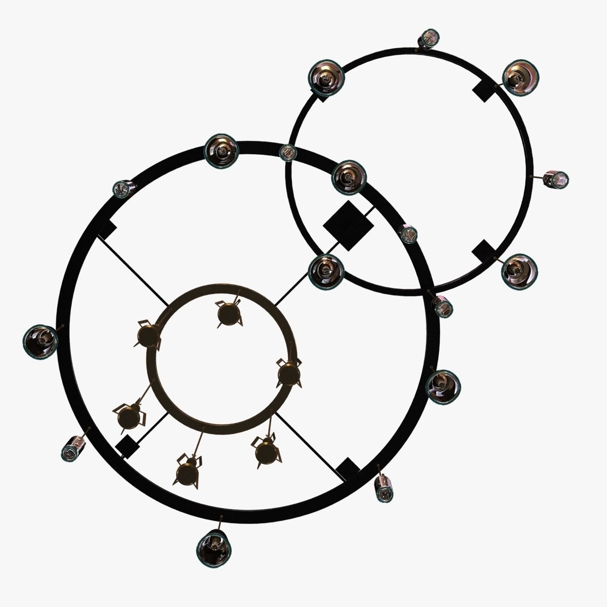 Holly Hunt CLOCK CHANDELIER 3D model_2