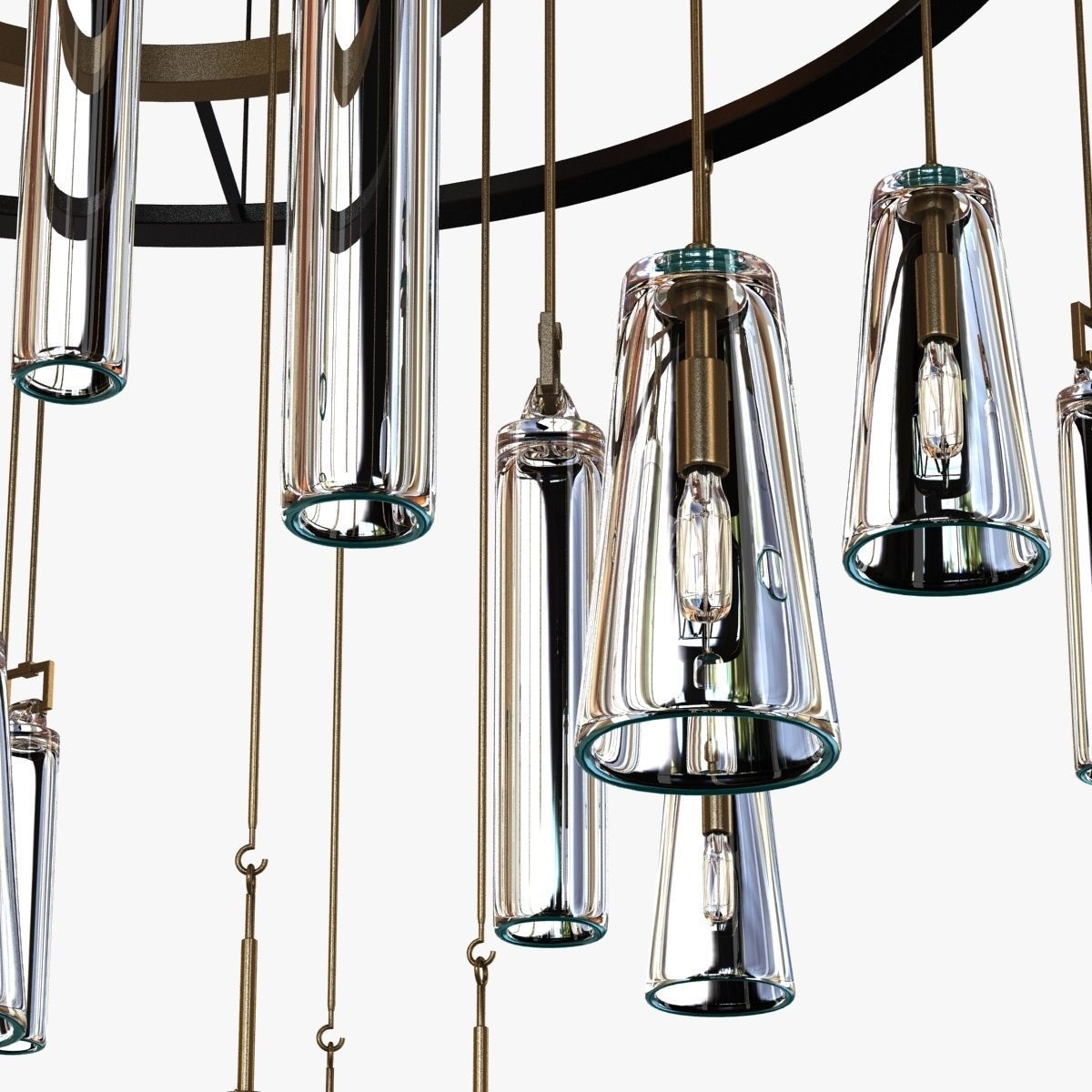 Holly Hunt CLOCK CHANDELIER 3D model_1