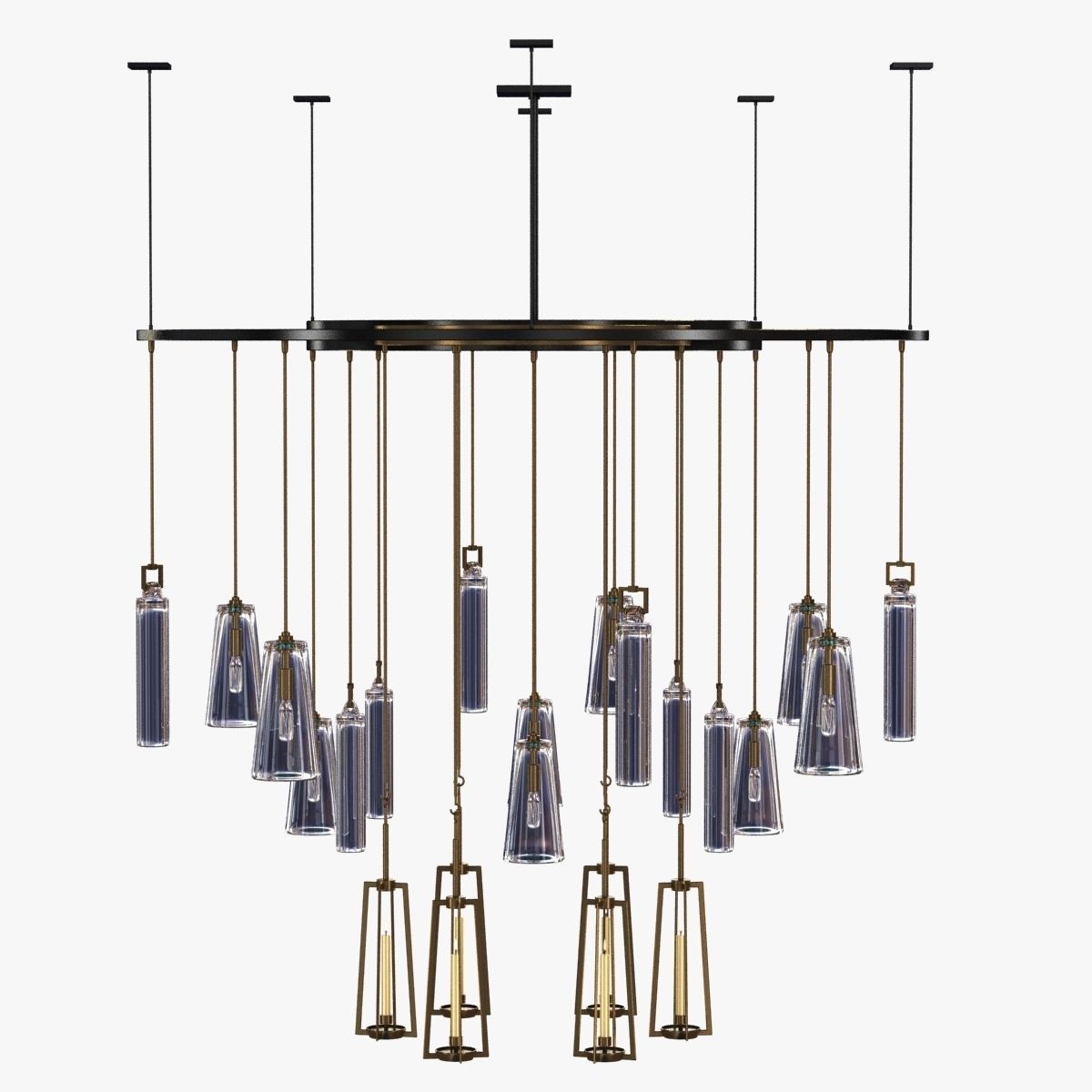 Holly Hunt CLOCK CHANDELIER 3D model_5