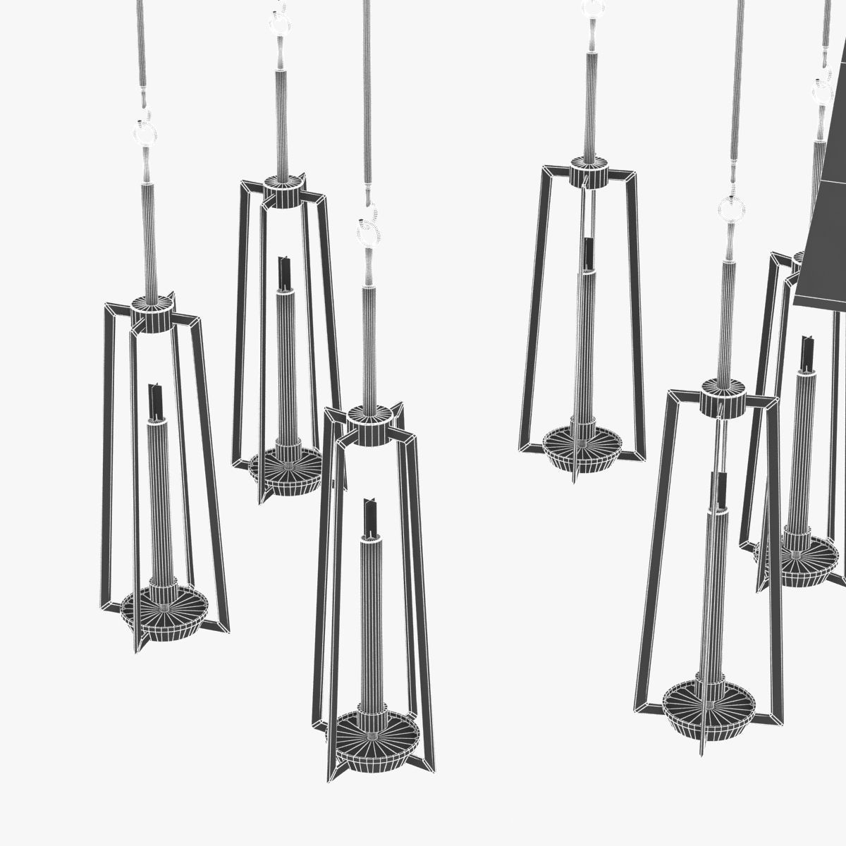 Holly Hunt CLOCK CHANDELIER 3D model_9