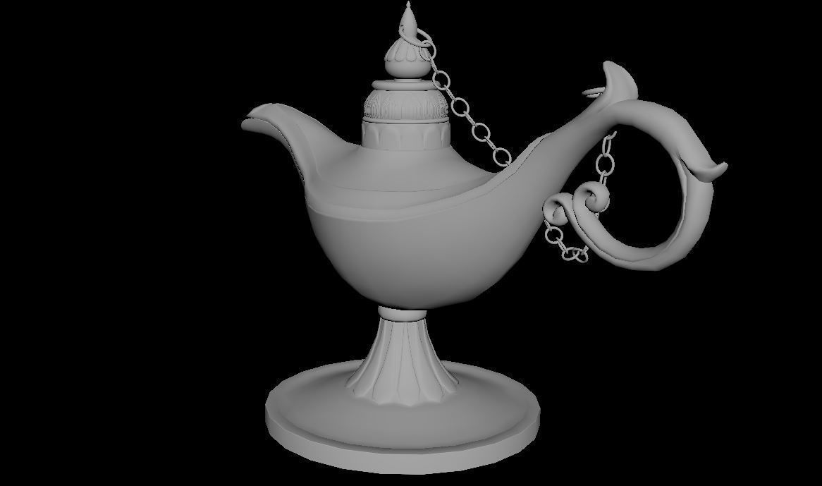 Magic Lamp for 3d print Low-poly 3D model_14