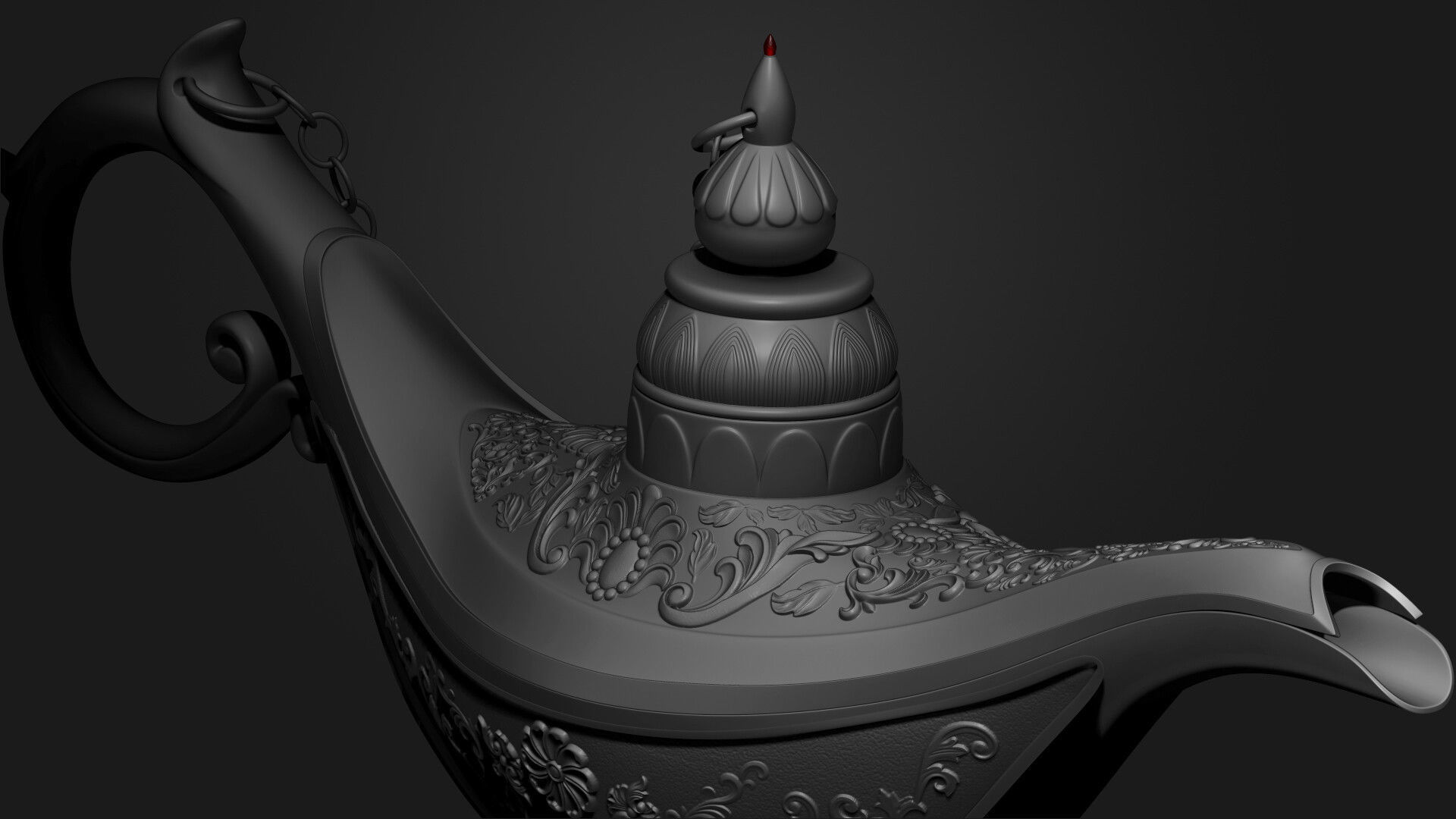 Magic Lamp for 3d print Low-poly 3D model_7