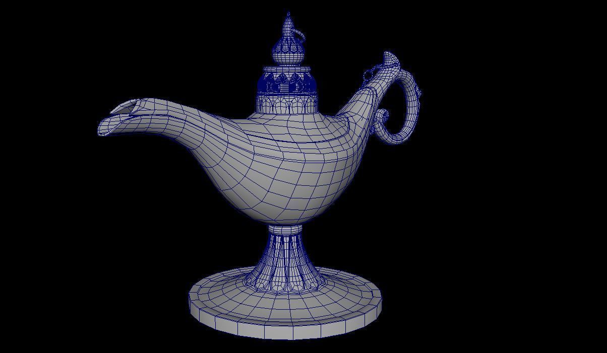 Magic Lamp for 3d print Low-poly 3D model_11