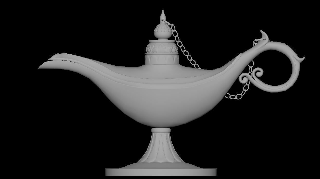 Magic Lamp for 3d print Low-poly 3D model_12