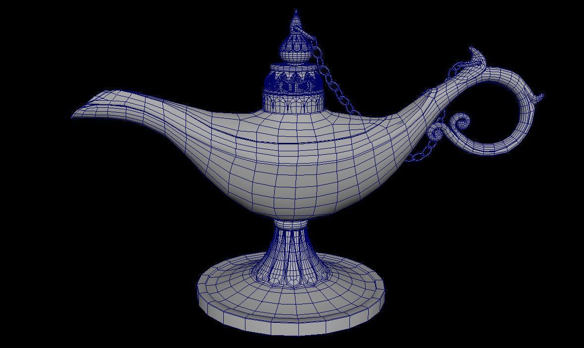 Magic Lamp for 3d print Low-poly 3D model_15