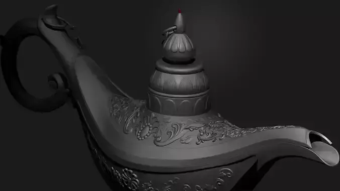 Magic Lamp for 3d print Low-poly 3D model