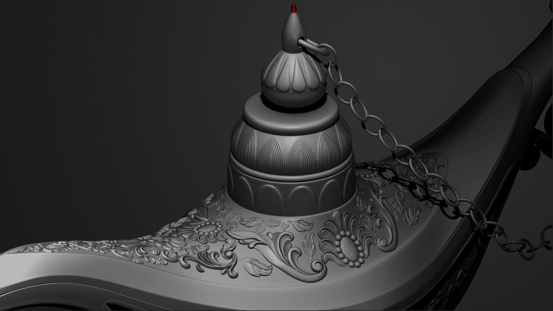 Magic Lamp for 3d print Low-poly 3D model_4