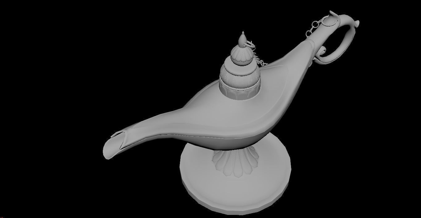 Magic Lamp for 3d print Low-poly 3D model_13