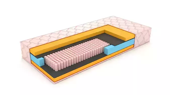 Mattress block of cells 3D model