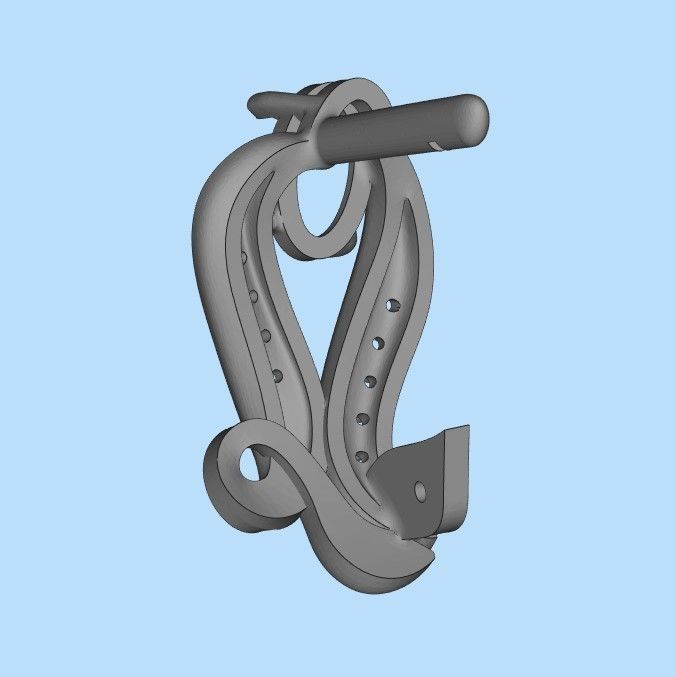 Women Earrings  with gems 3dm stl 3D print model 3D print model_22