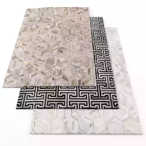 Rugs-535 three rugs with geometric patterns
