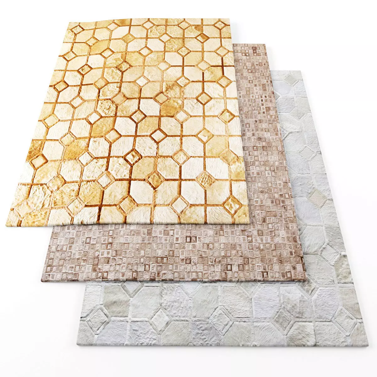 Rugs-537 cowhide rugs Low-poly 3D model_0