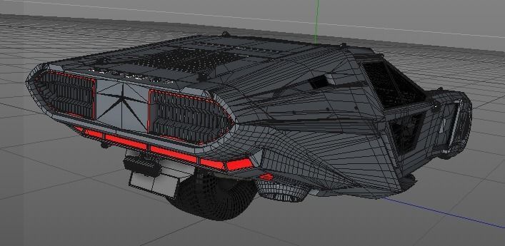 Blade runner 2049 Officer K spinner  3D model_6