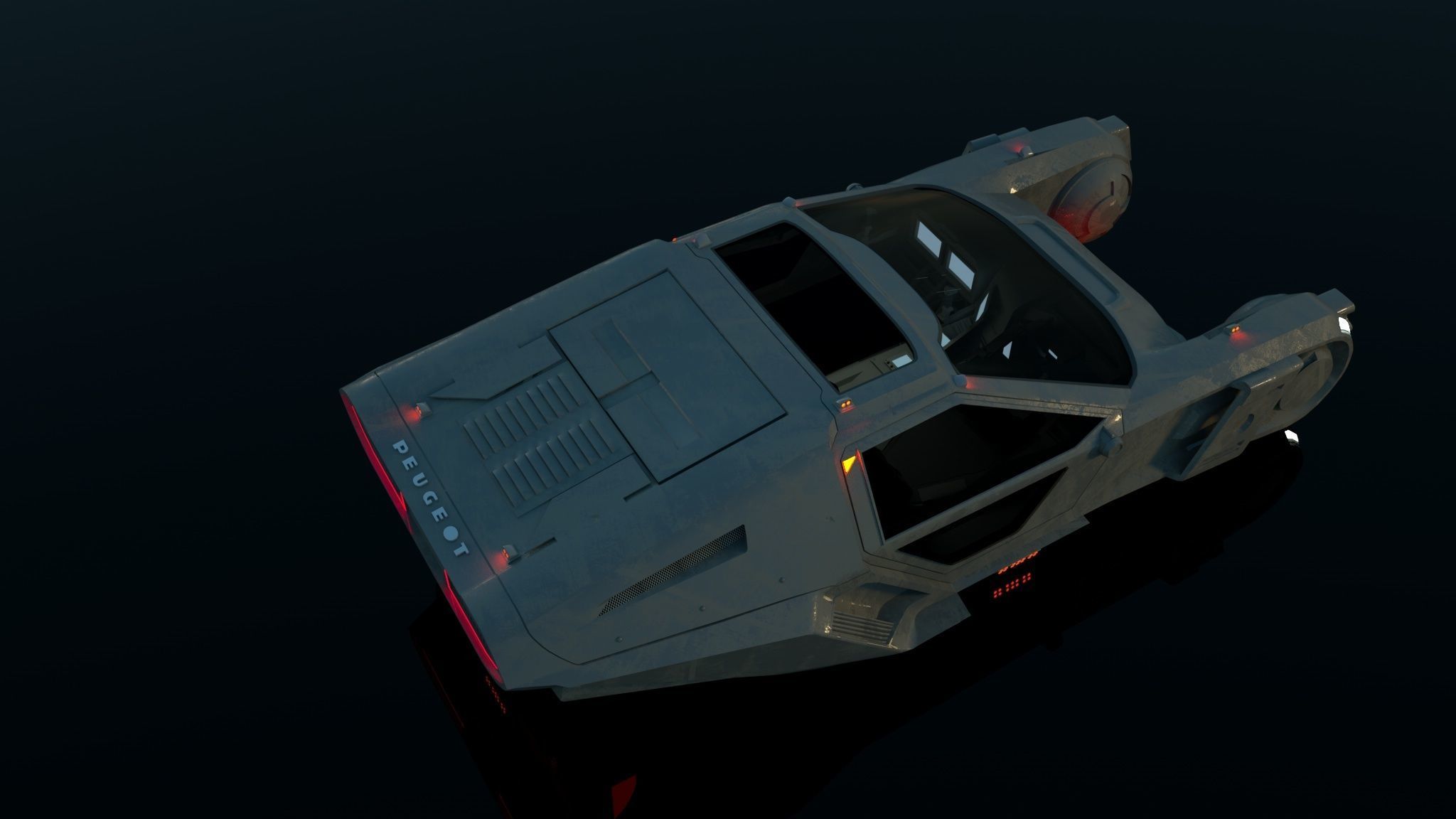 Blade runner 2049 Officer K spinner  3D model_4