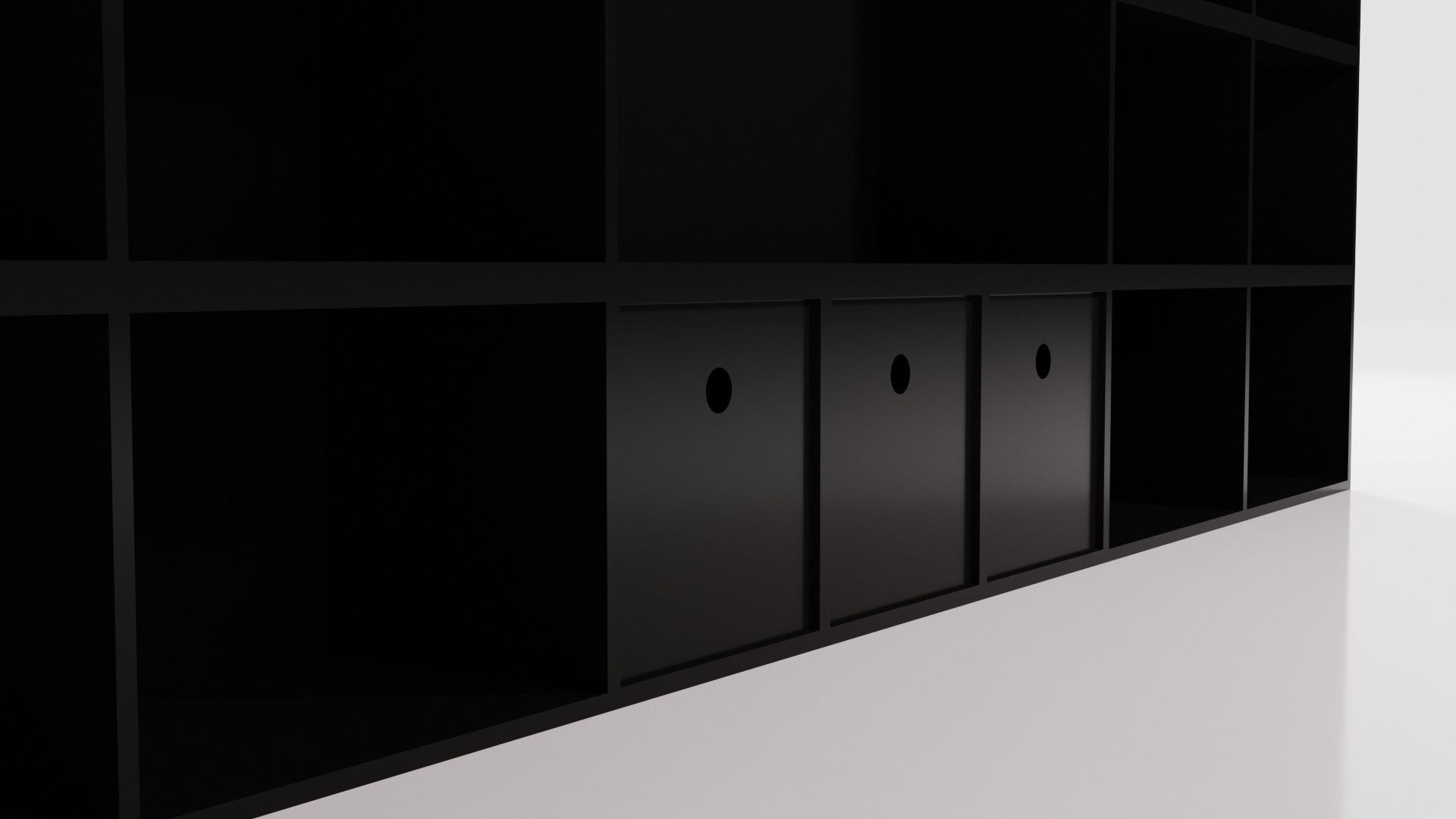 Black Shelf Low-poly 3D model_3
