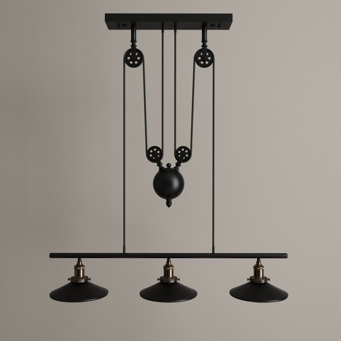 Chandelier Loft Cone Pendant Balance 3D model_4