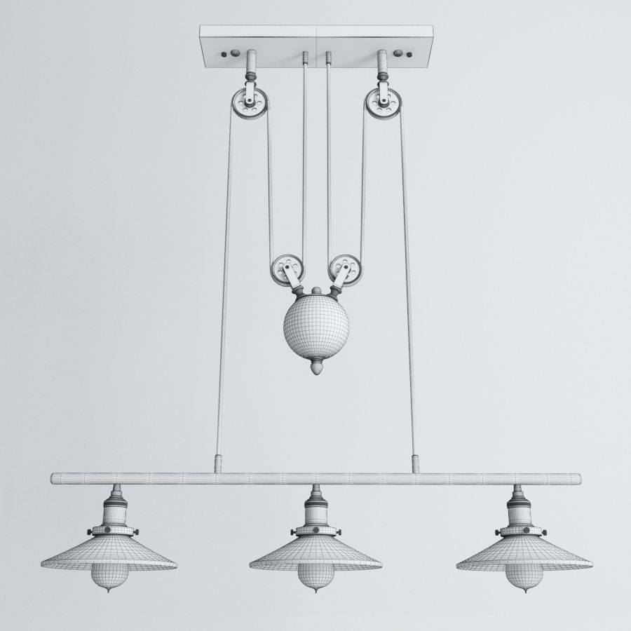 Chandelier Loft Cone Pendant Balance 3D model_5