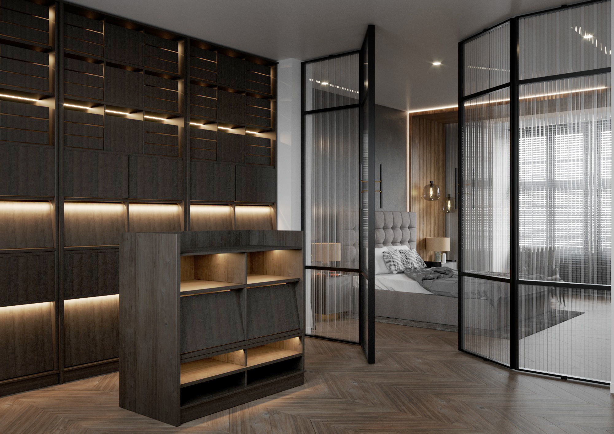 Bedroom Interior Cinema4D Corona 3D model_7