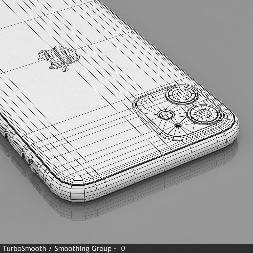 Apple iPhone 11 White Low-poly 3D model_22