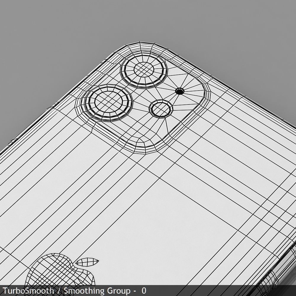 Apple iPhone 11 White Low-poly 3D model_55