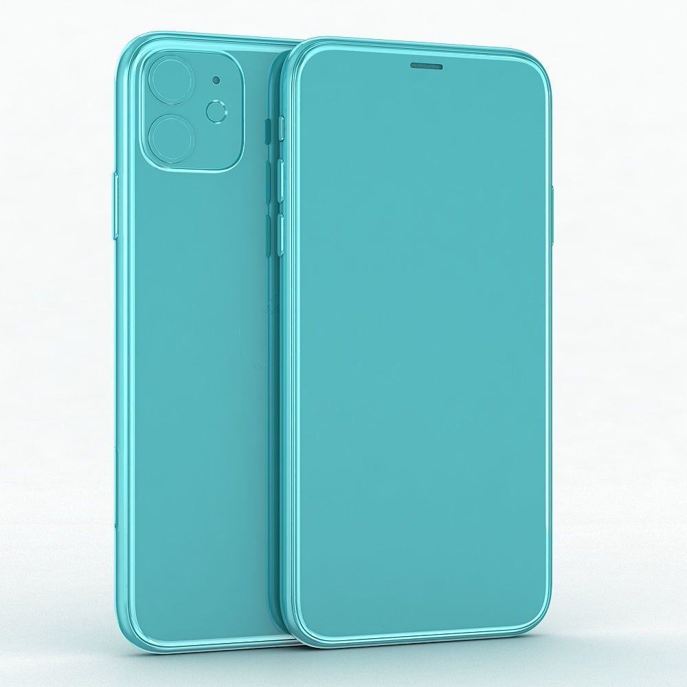 Apple iPhone 11 White Low-poly 3D model_18