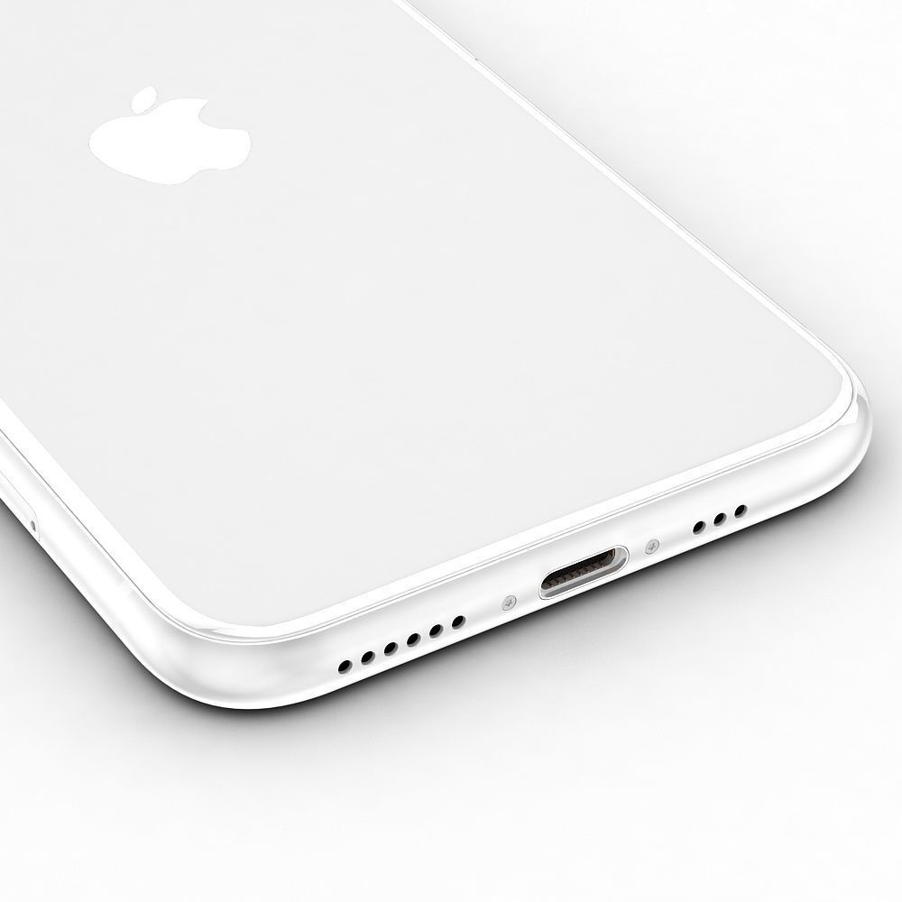Apple iPhone 11 White Low-poly 3D model_10