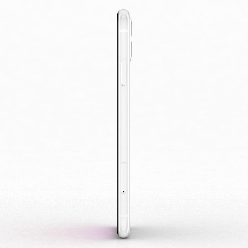 Apple iPhone 11 White Low-poly 3D model_5