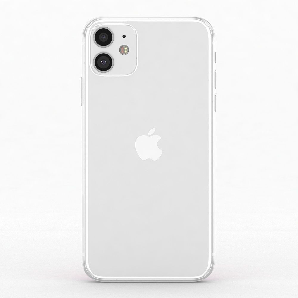 Apple iPhone 11 White Low-poly 3D model_2