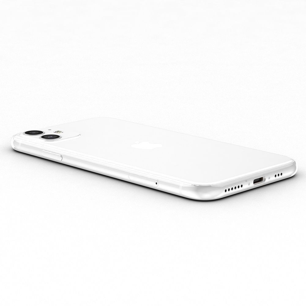 Apple iPhone 11 White Low-poly 3D model_16