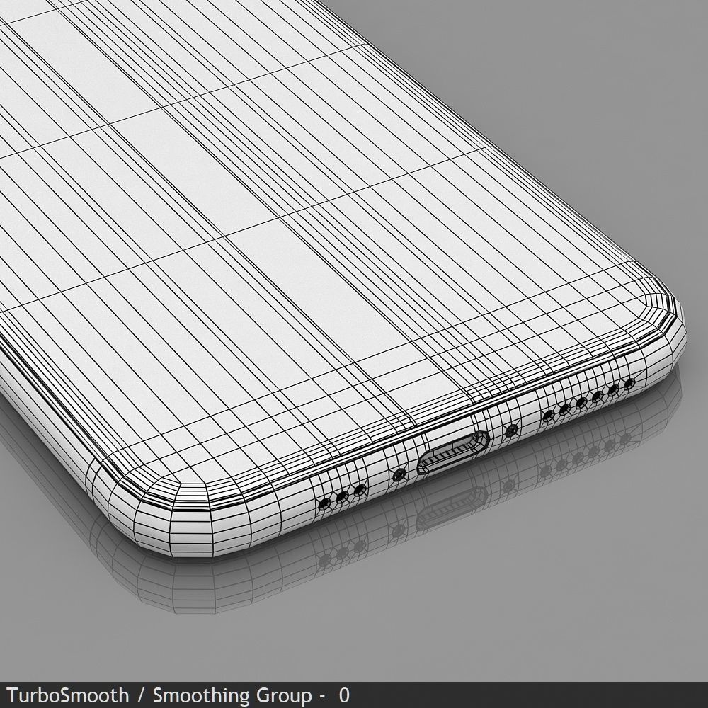 Apple iPhone 11 White Low-poly 3D model_26
