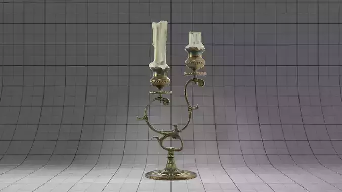 Ornate Vintage Candelabra 3D model