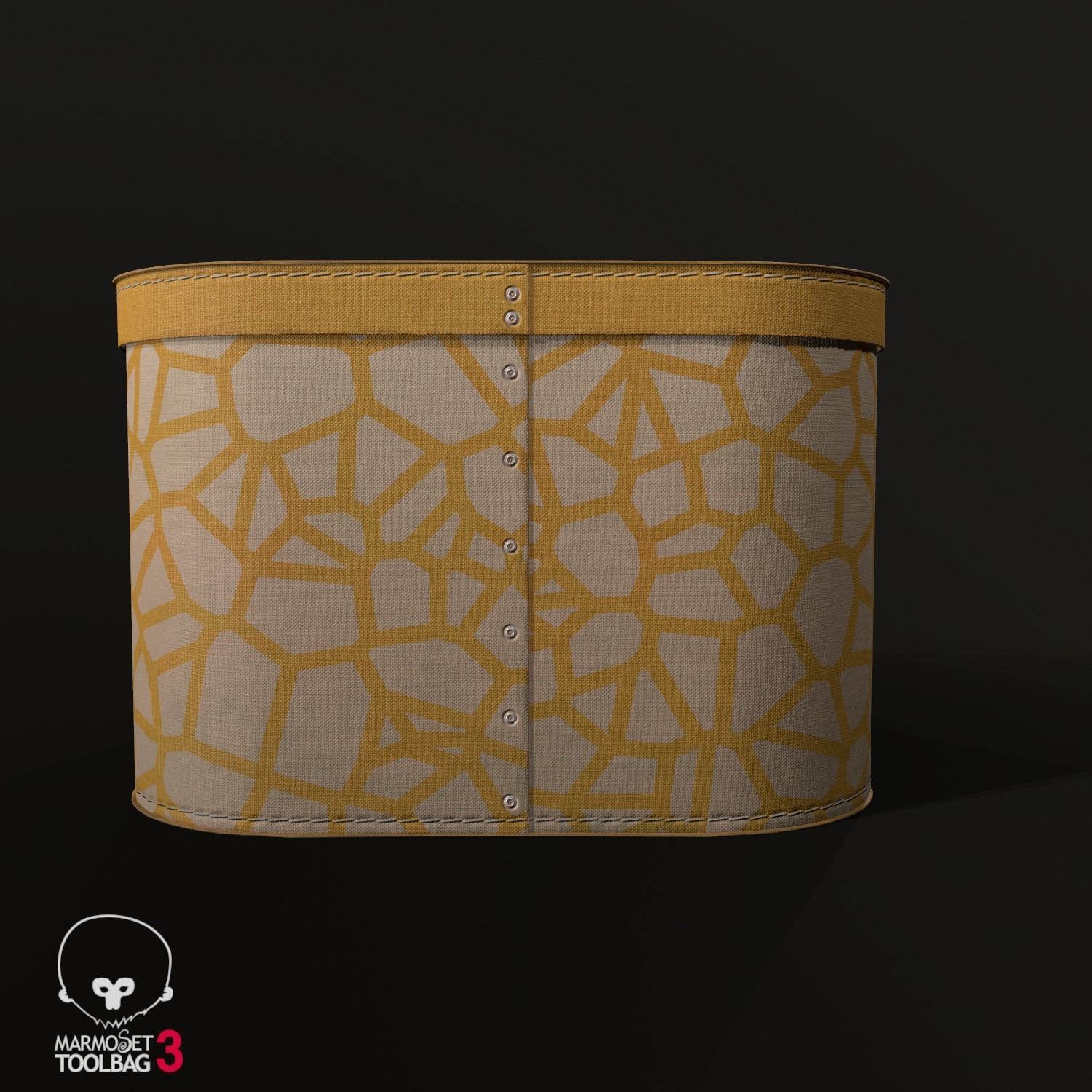 Designer Storage Box -Double Texures Low-poly 3D model_8