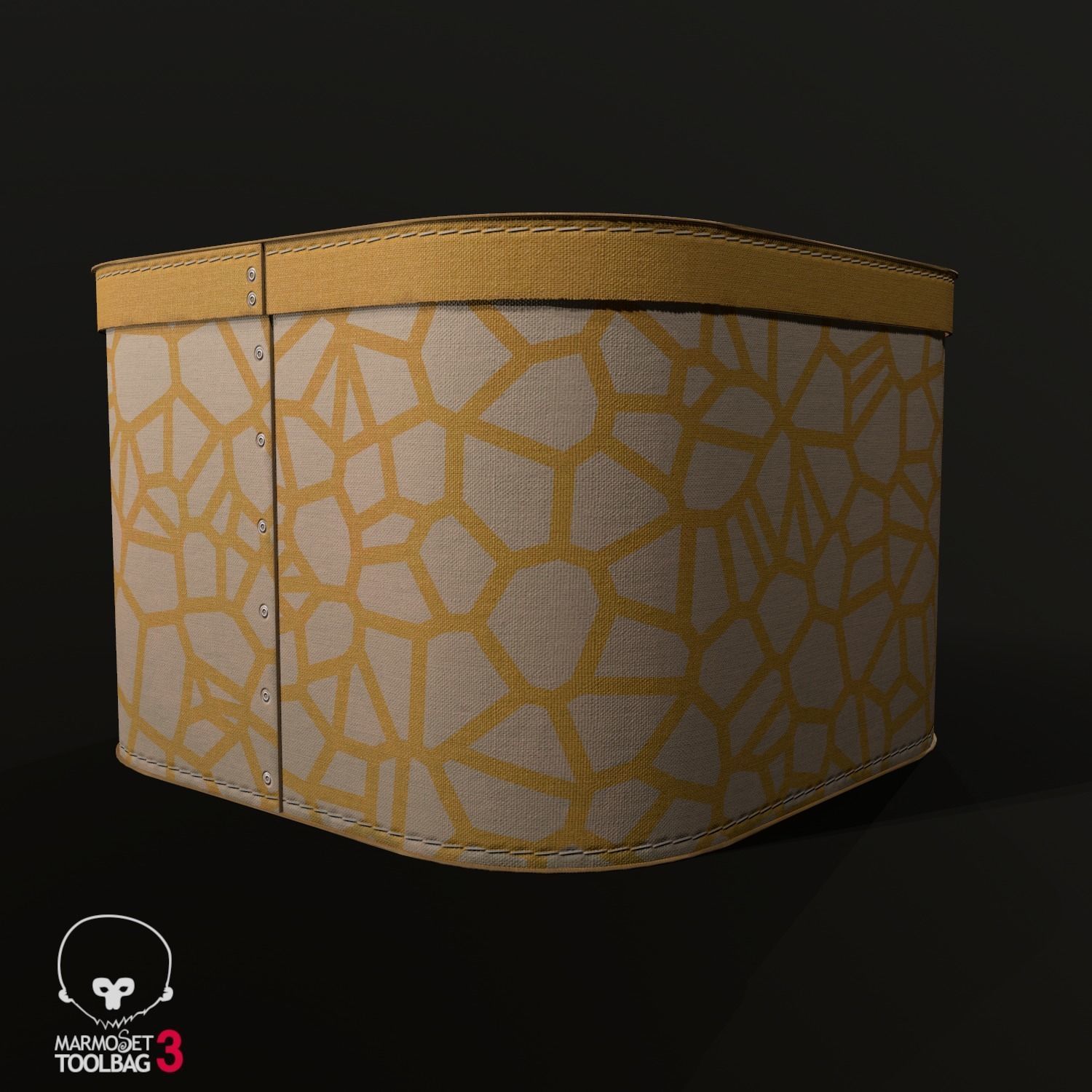 Designer Storage Box -Double Texures Low-poly 3D model_7