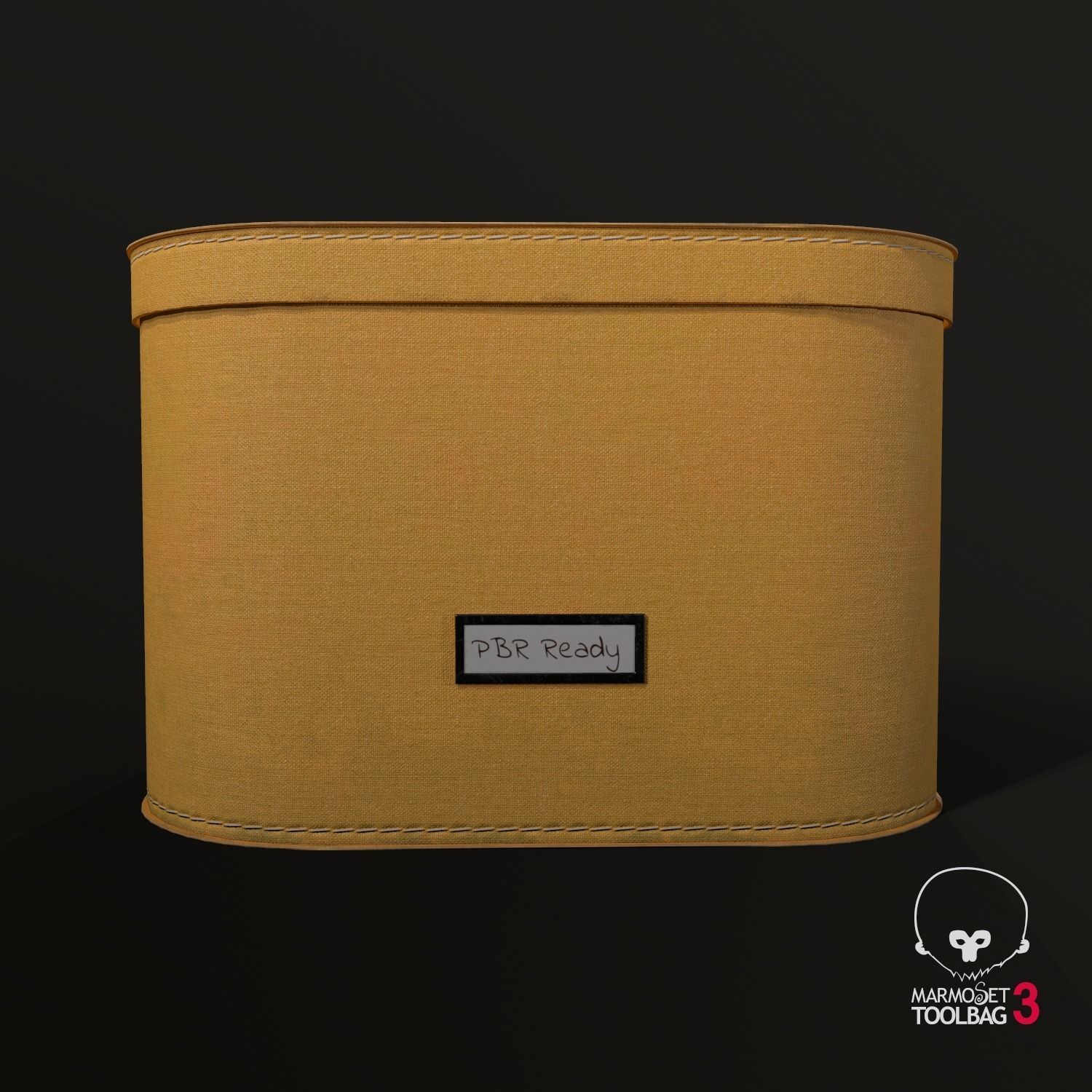 Designer Storage Box -Double Texures Low-poly 3D model_3